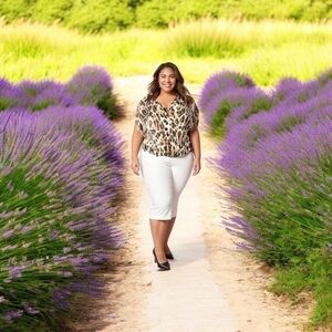 Women Top BETHANY Animal Print Button Front Shirt Chiffon Ruffled Sleeve Blouse